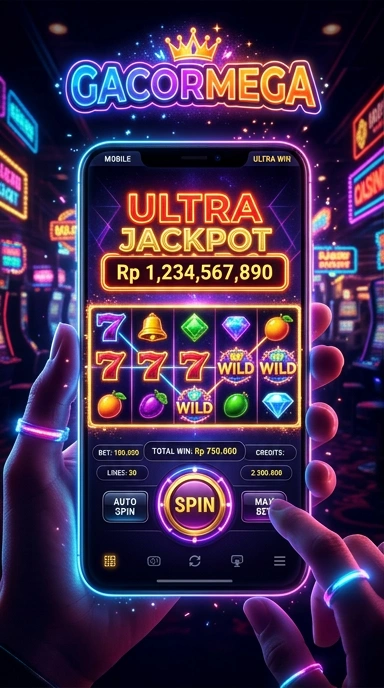 Tampilan antarmuka aplikasi gacormega yang sederhana dan menarik.