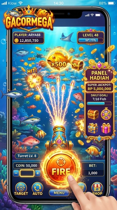 Screenshot fitur unggulan dari aplikasi gacormega yang memudahkan penggunaan.